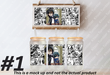 Load image into Gallery viewer, Black Butler Sebas / Ciel Anime Manga Panel 16oz Frosted Glass Cup/ Stainless Steel Can
