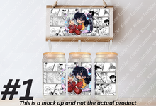 Load image into Gallery viewer, Inyu Dog Demon Boy Anime Manga Panel 16oz Frosted Glass Cup/ Stainless Steel Can
