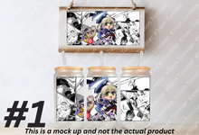 Load image into Gallery viewer, Soul Meister Scythe Anime Manga Panel 16oz Frosted Glass Cup/ Stainless Steel Can
