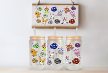 Load image into Gallery viewer, Digi Monster Anime 16oz Frosted Glass Cup
