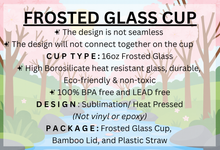 Load image into Gallery viewer, CUSTOM / REQUEST Anime Cup, Manga Panel Frosted Glass Tumbler 16 oz
