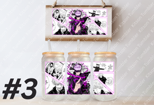 Load image into Gallery viewer, Curse Sorcerers 1 Anime Manga Panel 16oz Frosted Glass Cup / Stainless Steel
