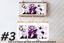 Load image into Gallery viewer, Curse Sorcerers 1 Anime Manga Panel 16oz Frosted Glass Cup / Stainless Steel
