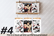 Load image into Gallery viewer, Curse Sorcerers 1 Anime Manga Panel 16oz Frosted Glass Cup / Stainless Steel
