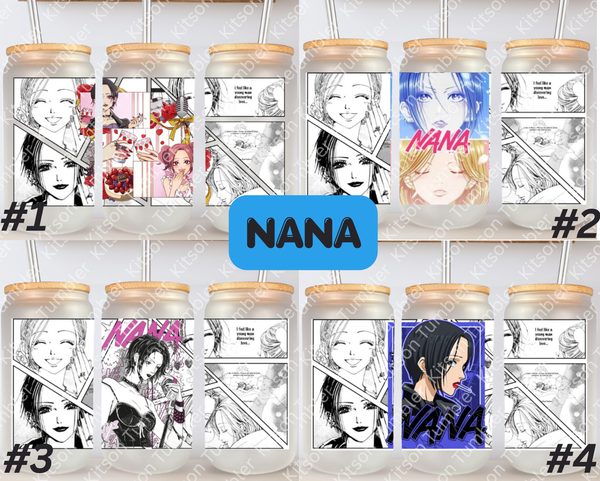 Nana Hachi Anime Manga Panel 16oz Frosted Glass Cup / Stainless Steel Can