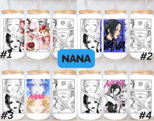 Load image into Gallery viewer, Nana Hachi Anime Manga Panel 16oz Frosted Glass Cup / Stainless Steel Can
