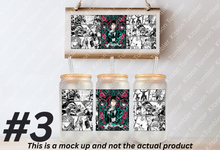 Load image into Gallery viewer, Black Butler Sebas / Ciel Anime Manga Panel 16oz Frosted Glass Cup/ Stainless Steel Can
