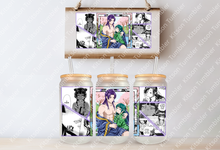 Load image into Gallery viewer, Apothecary Shirtless Anime Manga Panel 16oz Frosted Glass Cup / Stainless Steel Can
