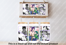 Load image into Gallery viewer, Apothecary Shirtless Anime Manga Panel 16oz Frosted Glass Cup / Stainless Steel Can
