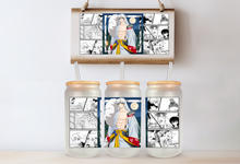 Load image into Gallery viewer, Inyu Sessh Dog Demon Shirtless Anime Panel Manga 16oz Frosted Glass Cup / Stainless Steel Can

