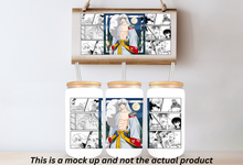 Load image into Gallery viewer, Inyu Sessh Dog Demon Shirtless Anime Panel Manga 16oz Frosted Glass Cup / Stainless Steel Can
