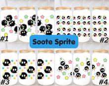 Load image into Gallery viewer, Studio Soote Dust Ball Fuzzy Anime 16oz Frosted Glass Cup / Stainless Steel Can
