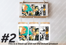 Load image into Gallery viewer, Soul Meister Scythe Anime Manga Panel 16oz Frosted Glass Cup/ Stainless Steel Can
