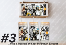 Load image into Gallery viewer, Soul Meister Scythe Anime Manga Panel 16oz Frosted Glass Cup/ Stainless Steel Can
