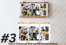Load image into Gallery viewer, Soul Meister Scythe Anime Manga Panel 16oz Frosted Glass Cup/ Stainless Steel Can

